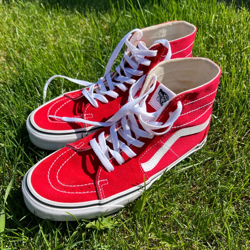 Red Vans Sk8-Hi Shoe
